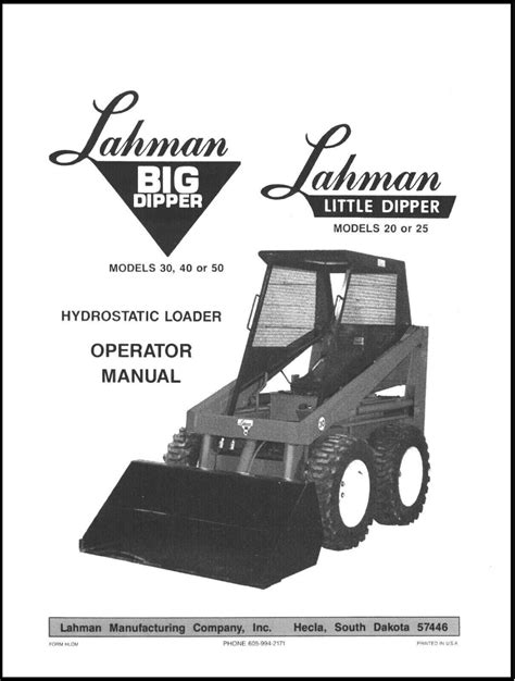 lahman skid steer hydraulic pump|lahman little dipper manual.